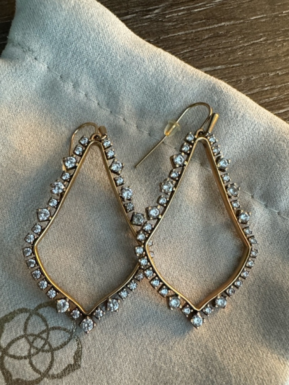 Kendra Scott Sophee
Crystal Drop Earrings in
Vintage Gold